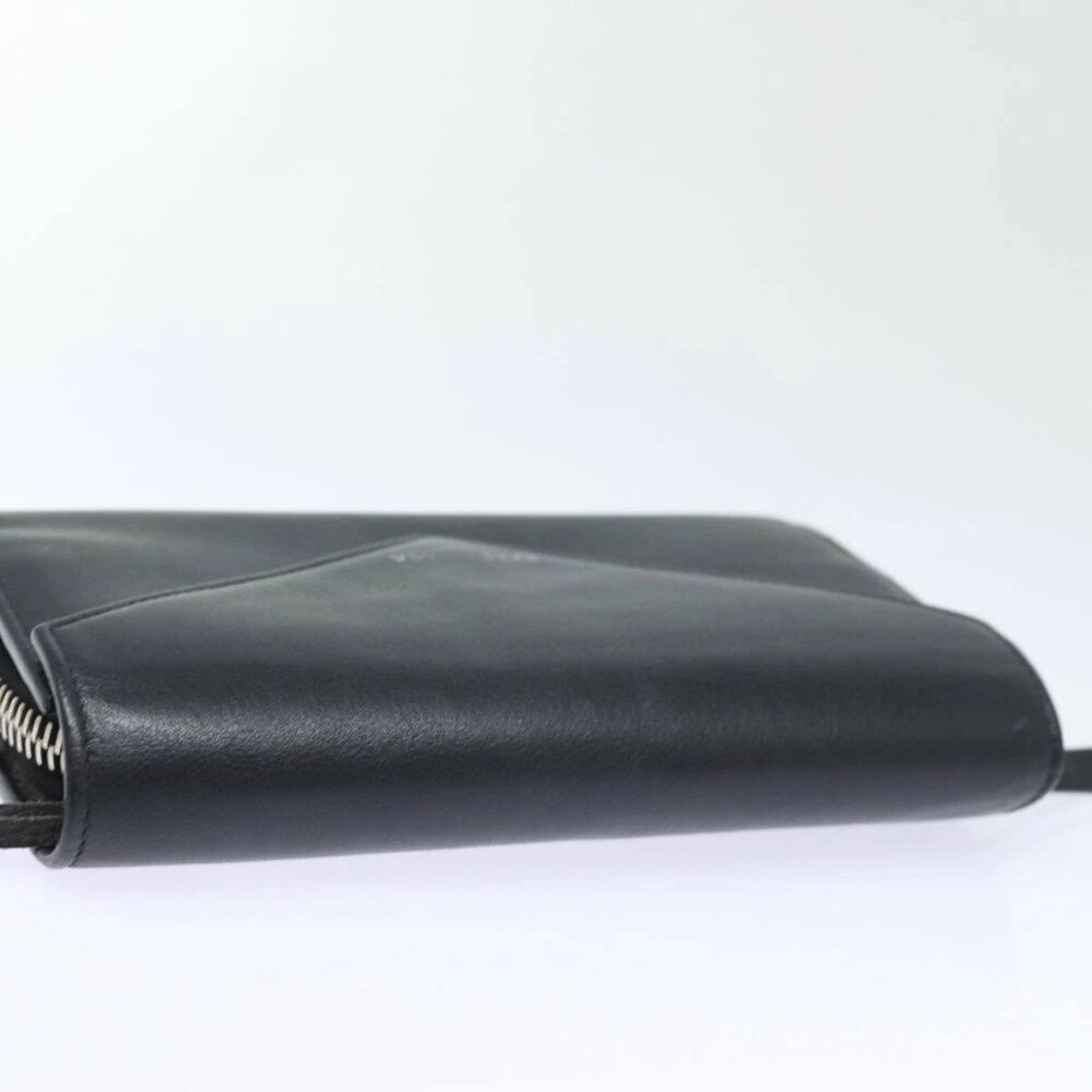BALENCIAGA Paper Manny Long Wallet Leather Black Silver - Picture 5 of 15